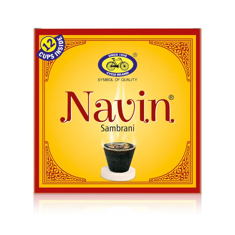 Cycle Pure Navin Sambrani Dhoop Cups for Pooja (96 pcs) | Havan Cups for Pooja, Home & Festivals | Natural Guggal/Loban Dhoop Original | Dhoop Cones | Pack of 8 (12 Cups/pack + 1 burner plate/pack)