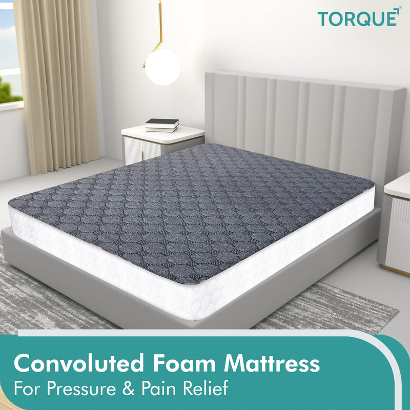 Torque Mattress | Dual Comfort with Hard & Soft High Density Foam, Mattress Double Bed, Foam Mattress, 5-Inch Bed Mattress | 7 Years Warranty | (78x72x5 Inches, King Size)