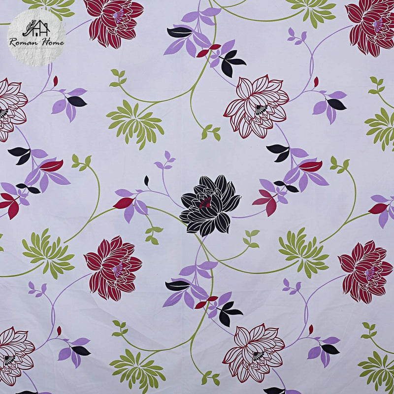 ROMAN HOME Flowers Print 40% Cotton & 60% Microfiber Single Bed Reversible AC Blanket/AC Dohar 240x210cm.(Fancy Flower)