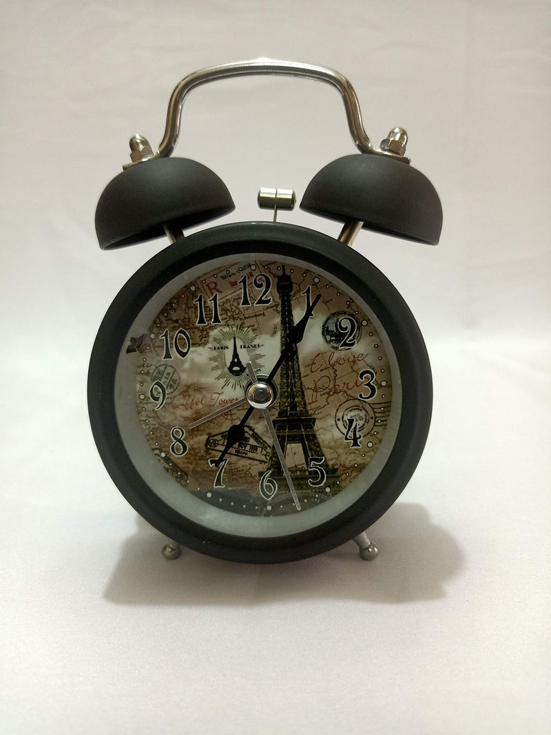 Sri Sainath Enterprises Table Clock/Black Colour Table Clock with ALARAM/Size:- 4 in Height, 3 in Width.