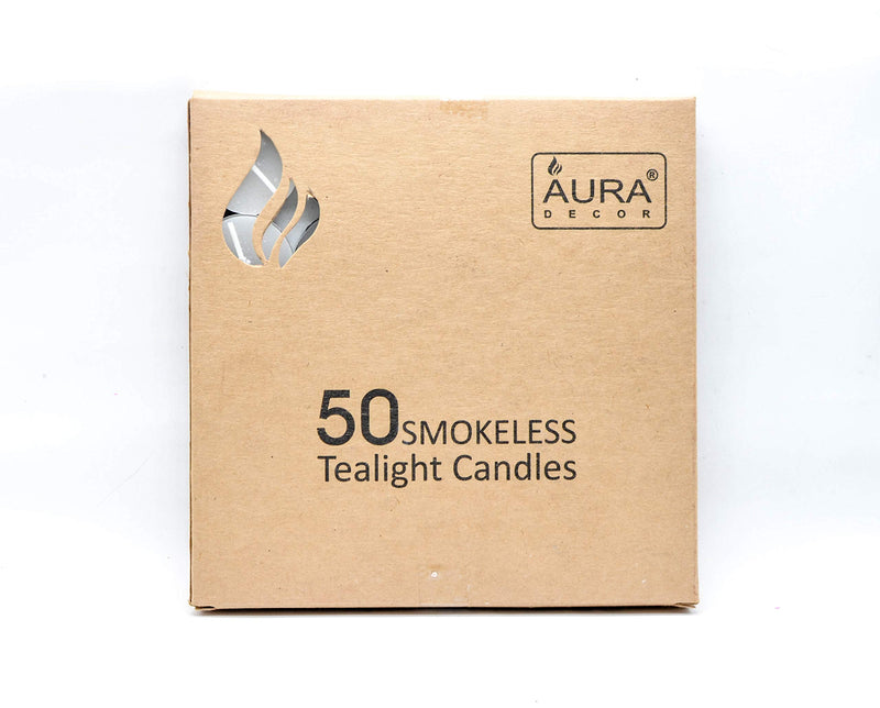 Aura Decor Pack of 1000 Tealight Candle, Unscented Smokeless Burning Time 2.5 Hour to 3 Hour