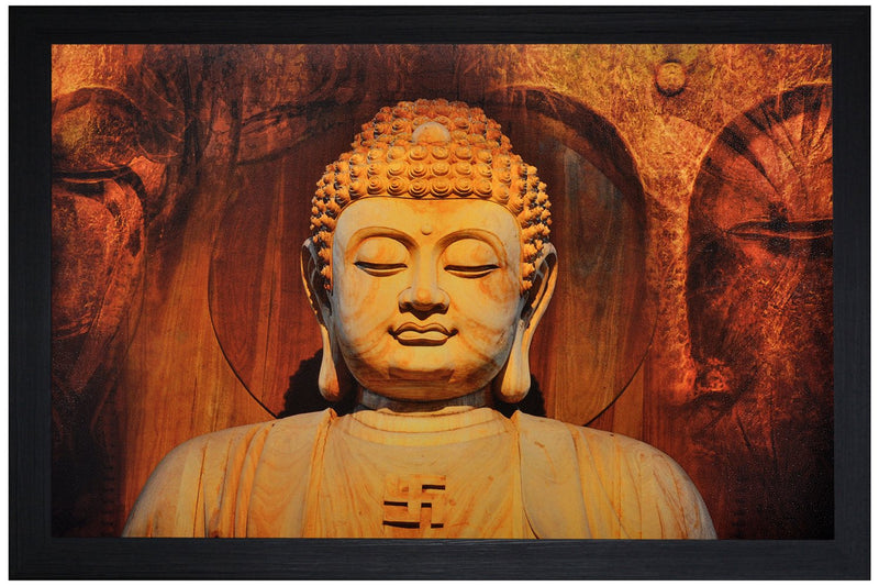 SAF Special Effect Textured Buddha Painting (SANFO34, 30 cm x 3 cm x 45 cm) SANFO34