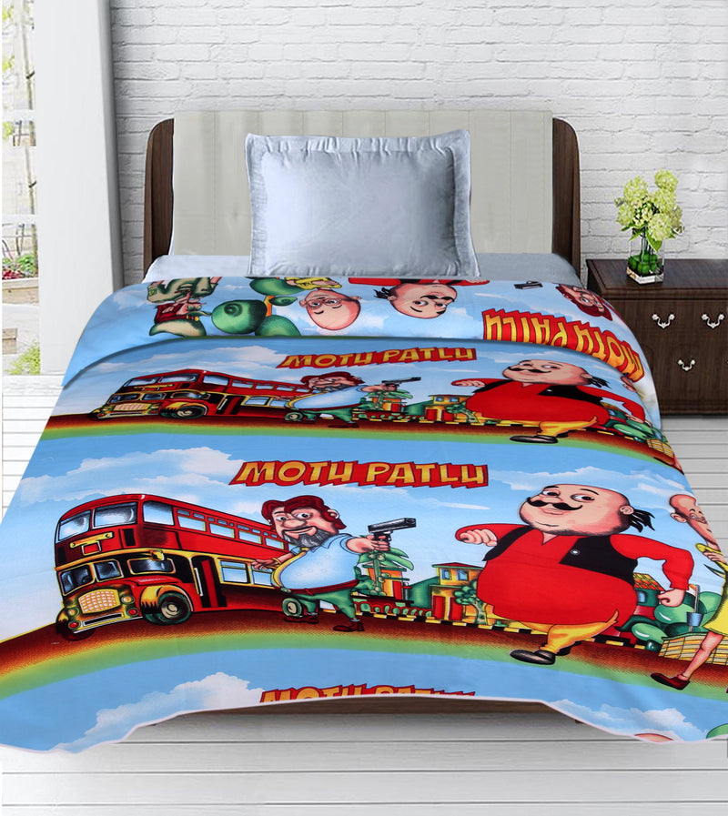 JaipurCrafts 220 TC Cartoon Print Reversible Poly Cotton AC Comforts/Blanket/Quilt (Single Bed)