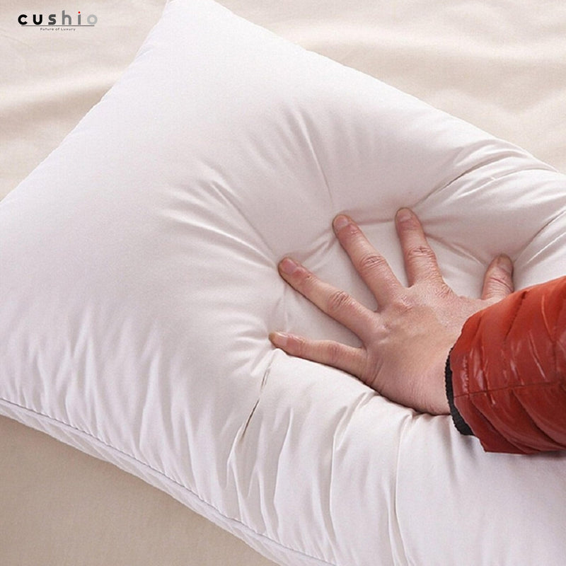 Cushio™ White Fibre Pillow - 27"x16" (Set of 10) - Enhance Your Sleep Quality Wake Up Refreshed