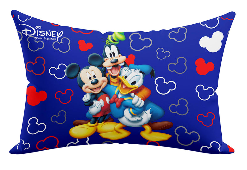 Kuber Industries Soft Throw Inserts with Microfiber Filled, Full Back & Lumbar Support Decorative Pillow with Disney Printed Cover for Sofa Bed Couch & Chairs,16"x24"(Blue)-KUBMART15918