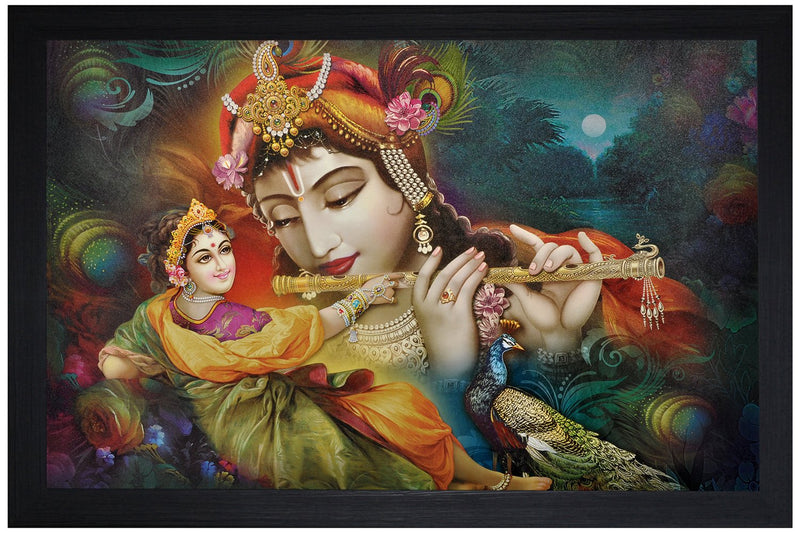 SAF paintings Special Effect Textured Radhey Krishna Ji Painting (SANFO27, 30 cm x 3 cm x 45 cm) SANFO27