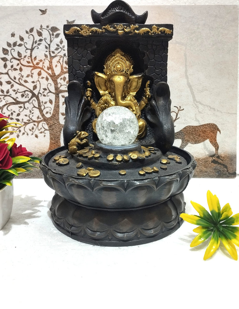 Water fountain with Led light/Home decor/Ganesh water fountain