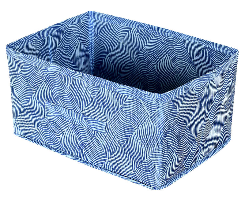 Kuber Industries Storage Box|Toy Box Storage For Kids|Foldable Storage Box| Rectangular Storage Box|Pack of 2 (Blue)