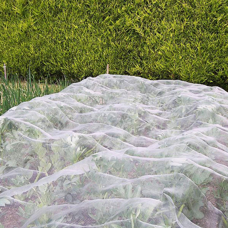 Anaya Mosquito Net Bug Insect Bird Net with Sewn Edges - 10 Ft x 10 Ft Barrier Hunting Blind Plant Cover Garden Mesh Netting for Protect Your Vegetables, Fruits, Flower & Trees, White