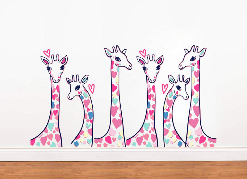 Tuffuk Giraffes Large Vinyl Wallstickers for Home Decorations(80 cm x 50 cm)5TZ248