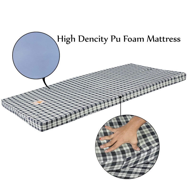 MOROFEEL Pu Soft Mattress 72x35x2 inch Blue chaque