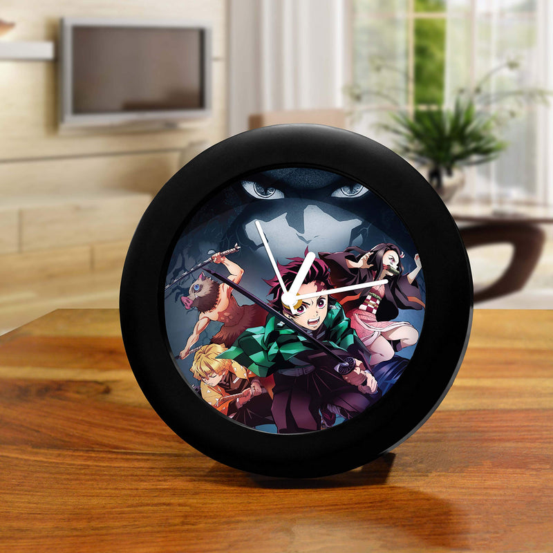 MCSID RAZZ Demon Slayer Kimetsu no Yaiba Plastic Table/Desk Clock - Anime Merch India (Multicolour)