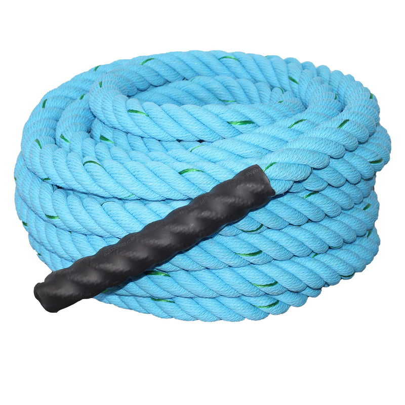 Fit Fusion Ultimate Fitness Strength Training Battle Rope for Gym, Home, Heavy Battle Rope, 1.5 Inches Diameter(Blue, 30FT)