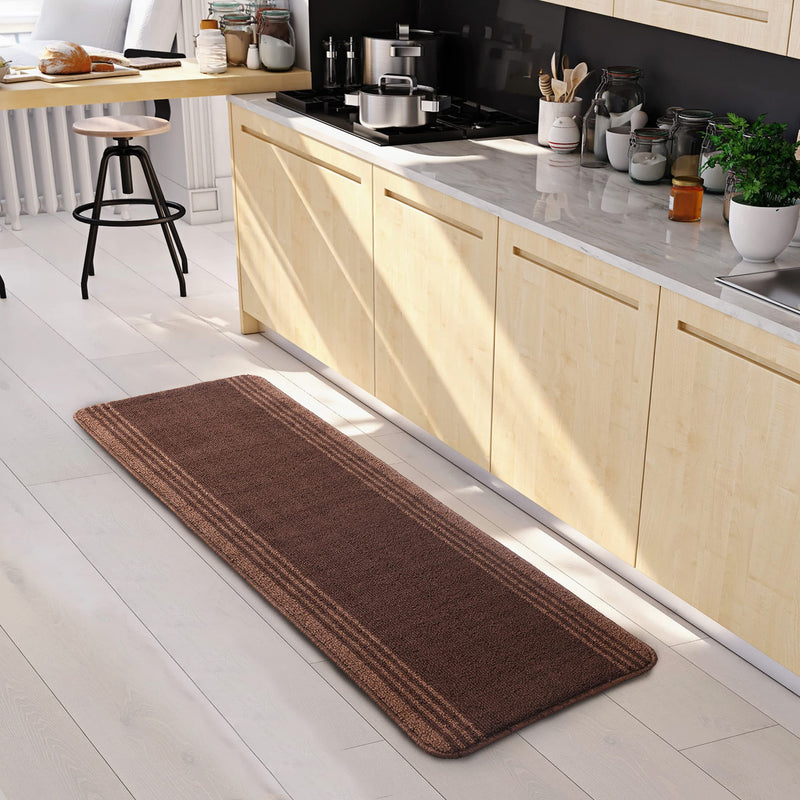 SARAL HOME EASY LIVING Polypropylene Power Runner 40X120 Cm. Antiskid & Washable For Kitchen, Lobby, Bedside By Saral Home(Brown)