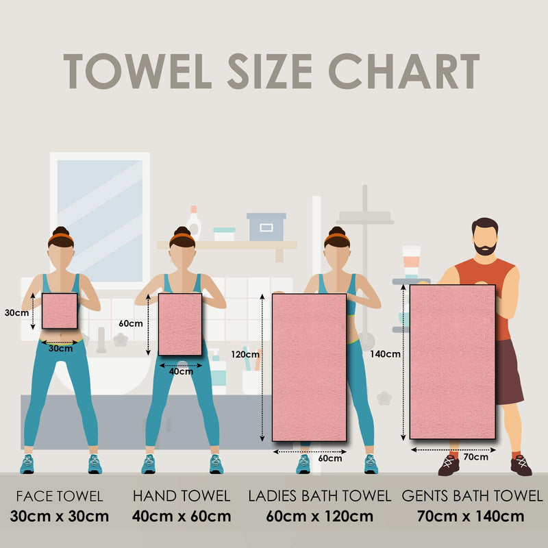 Story@Home 6 Piece Combo 450 GSM Cotton Soft Towel Set -Aqua and White.