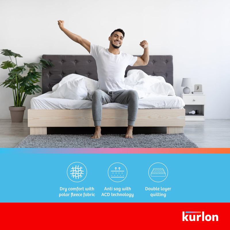 Kurl-On Klassik Essential Mattress|Hybrid Mattress with Natural Coir and HR Foam Layers|Quilted Memory Foam|Medium Firm|5 Years Warranty