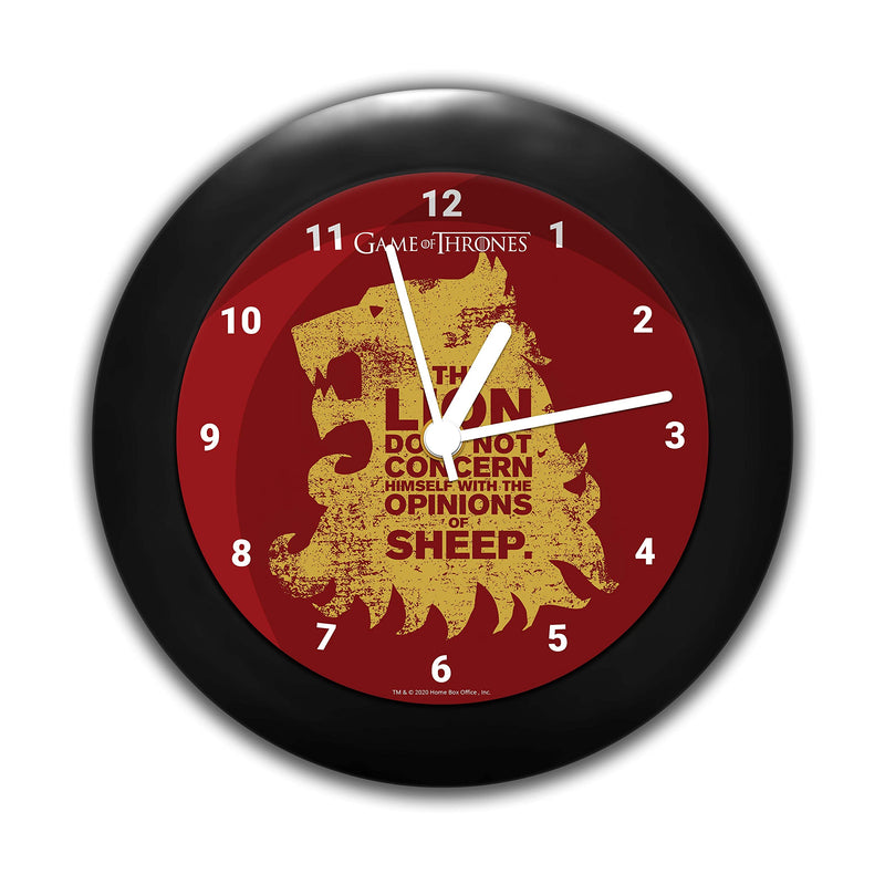 MCSID RAZZ -Game of Thrones-Lion Sheep Table Clock Birthday Officially Licensed by HBO (Home Box Office) USA