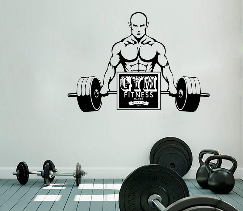 Tuffuk Gym Fitness Large Vinyl Wallstickers for Home Decorations(70 cm x 50 cm)4TZ195