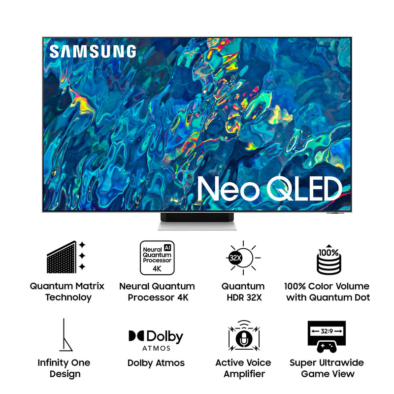 Samsung 163 cm (65 inches) 4K Ultra HD Smart Neo QLED TV QA65QN95BAKLXL (Bright Silver)