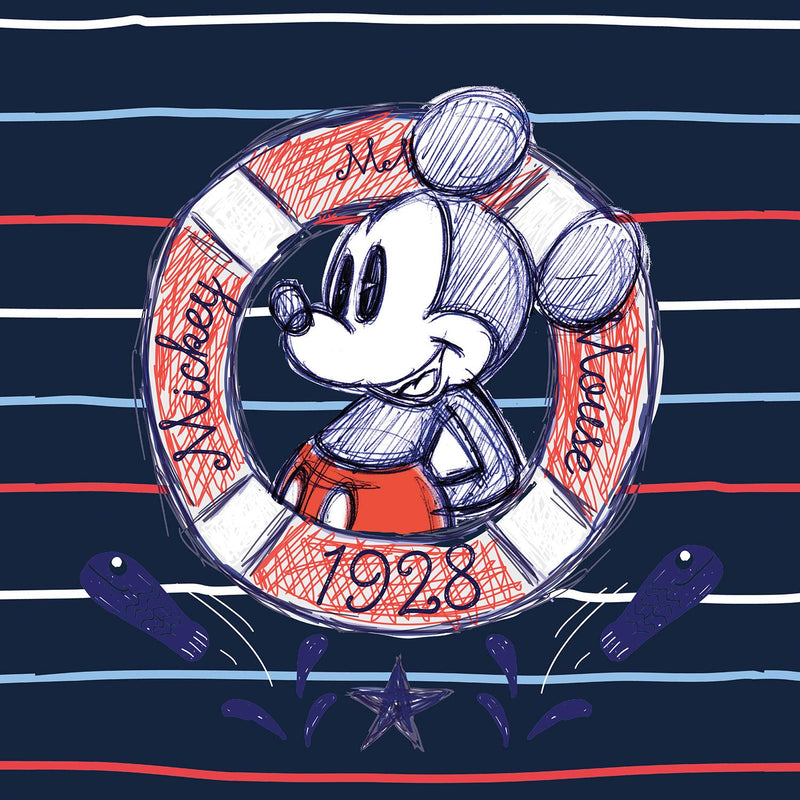 Spaces Disney Blue & Red Mickey 1 Single Fleece Blanket