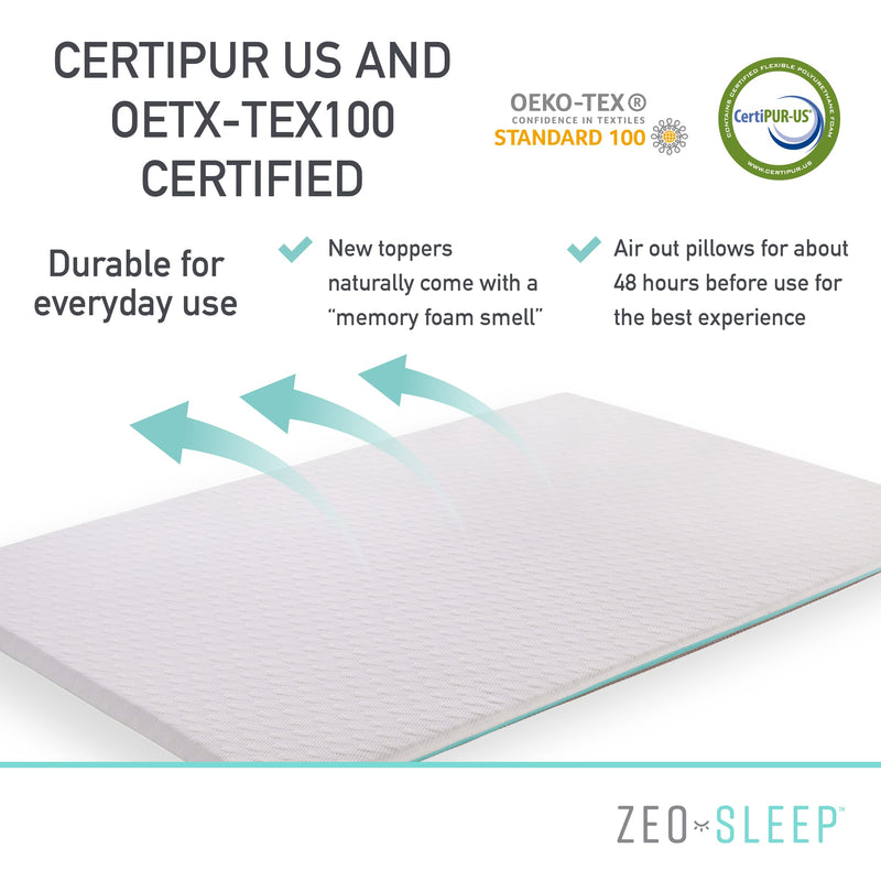 1.5 Inch Firm to Extra Firm Mattress Topper Memory Foam with Cover, for Overweight & Back Pain Enhanced Support & Pressure Relief, Mattress Pad Bed Topper Twin Size