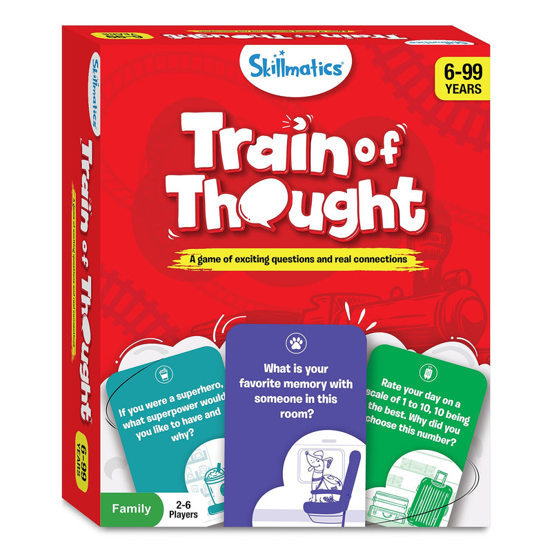 Skillmatics Card Game - Train of Thought, Fun for Family Game Night, Educational Toys, Travel Games for Kids, Teens and Adults, Gifts for Boys and Girls Ages 6, 7, 8, 9 and Up