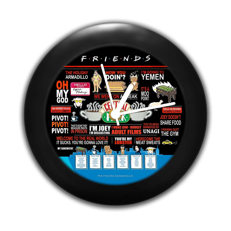 MC SID RAZZ FriendsTV Series Quotes Table/Desk Clocks for Home Decor Official Licenced by Warner bros USA