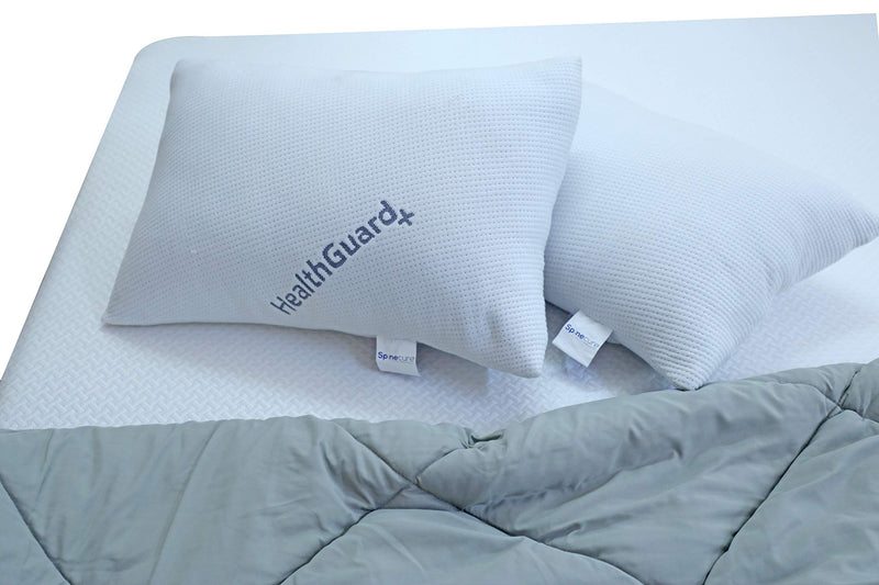 Spinecure Polyester Health Guard Certified Pillow, Set of 2 (24 X 16 Inches), White