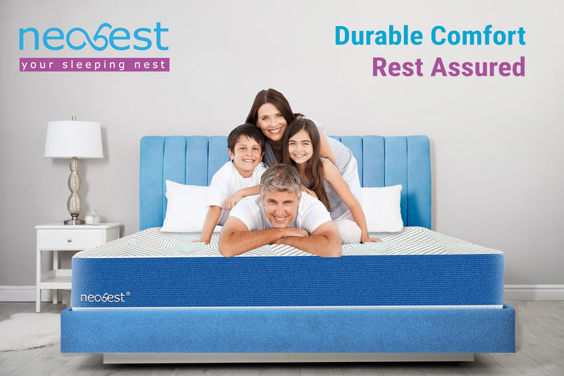 NEOBEST Mattress | 10 Years Warranty DDQ75608 Orthopaedic Deluxe Dual Mattress, Bonded Foam Mattress, 8 Inch Bed Mattress, Queen Bed Mattress (75X60X8 Inches)