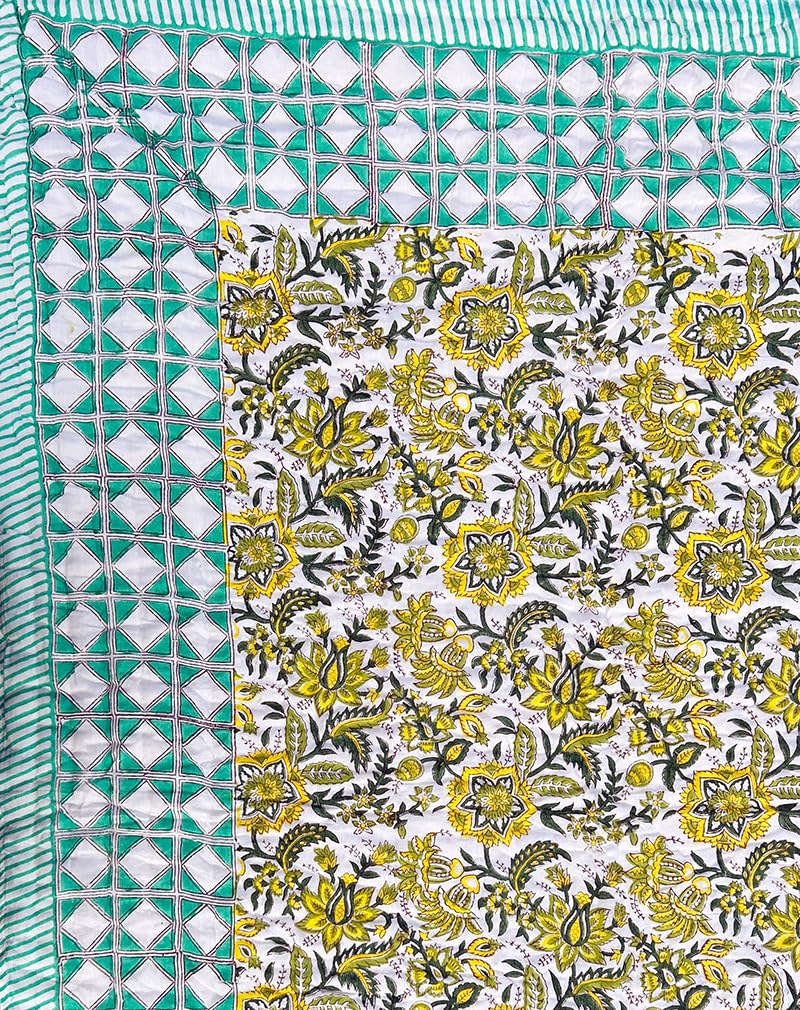 THE JAIPUR WALA Handmade Mulmul Cotton Quilt King Size