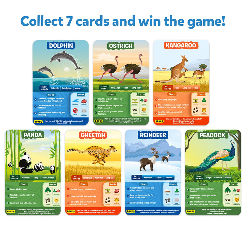 Skillmatics Card Game - Guess in 10 Animal Kingdom, Perfect for Boys, Girls, Kids, and Families Who Love Board Games and Educational Toys, Travel Friendly, Gifts for Ages 6, 7, 8, 9