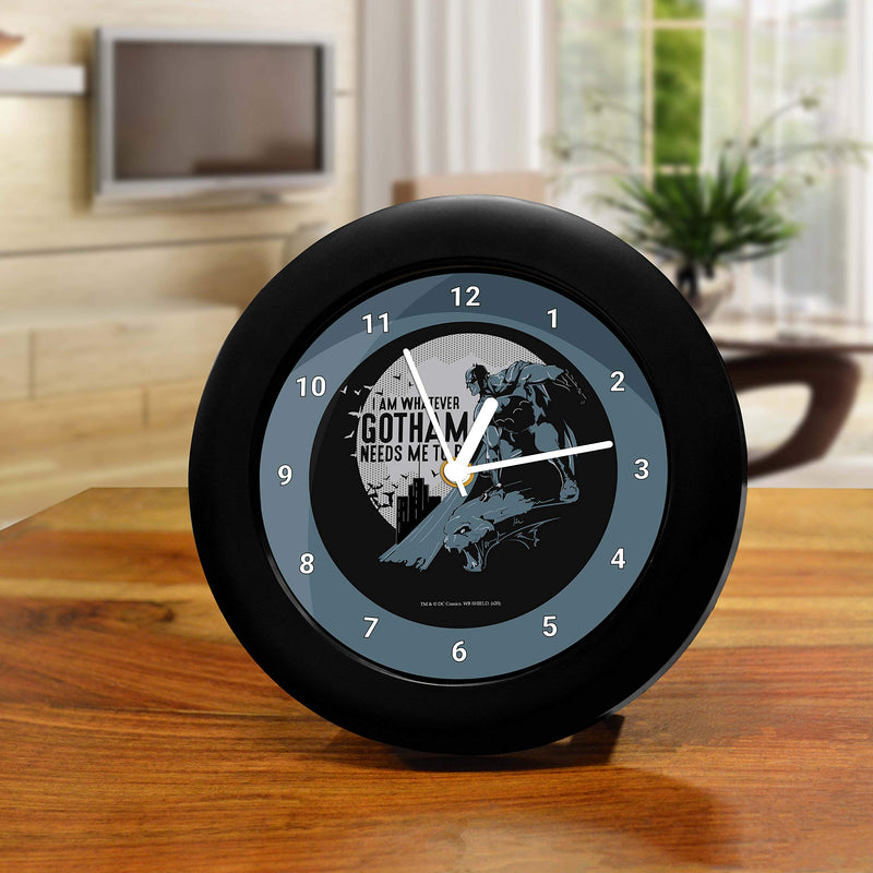 MCSID RAZZ- DC Comics -DC - I Am Whatever Gotham Needs to Be Table Clock Birthday Gift Official Licensed by Warner Bros,USA (India)