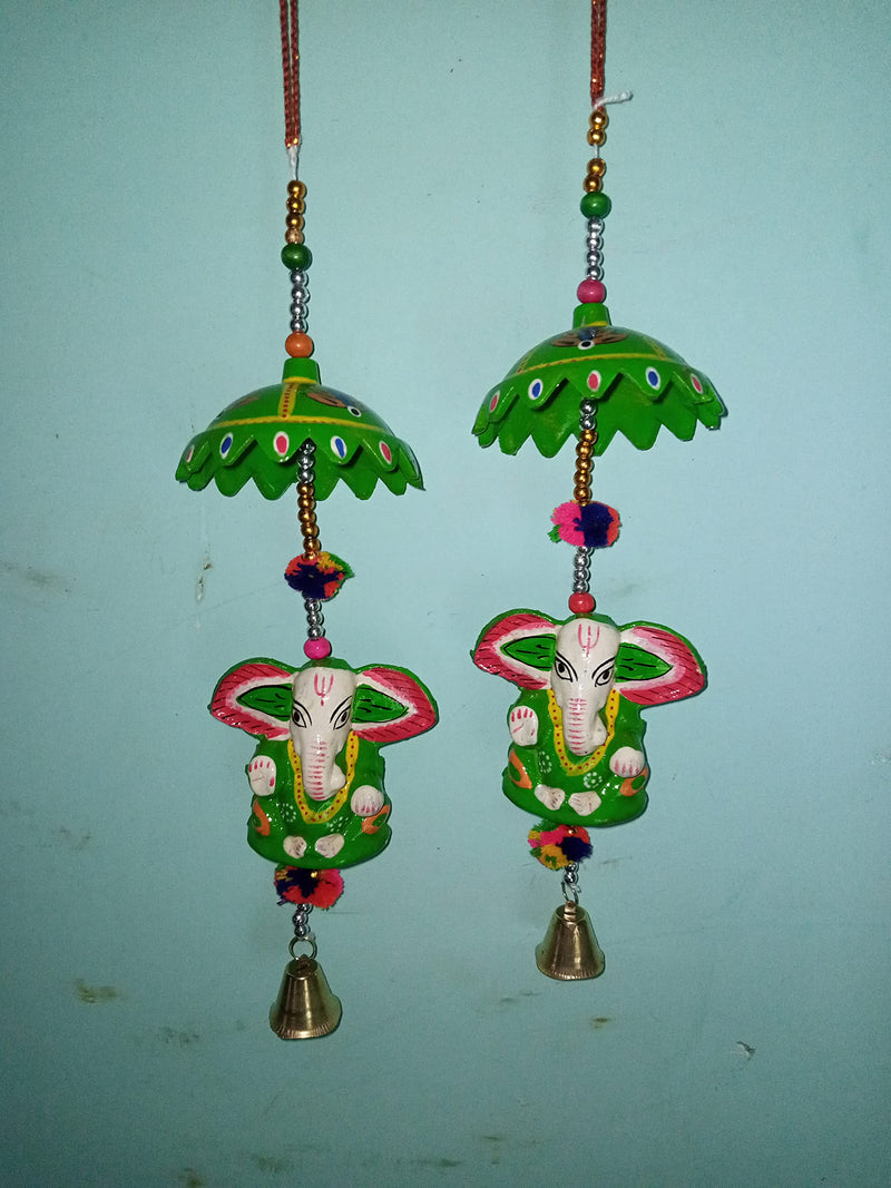 Surya Art Gallery Wind Chime Door Hanging Ganesh Chatri line Set of2 pc