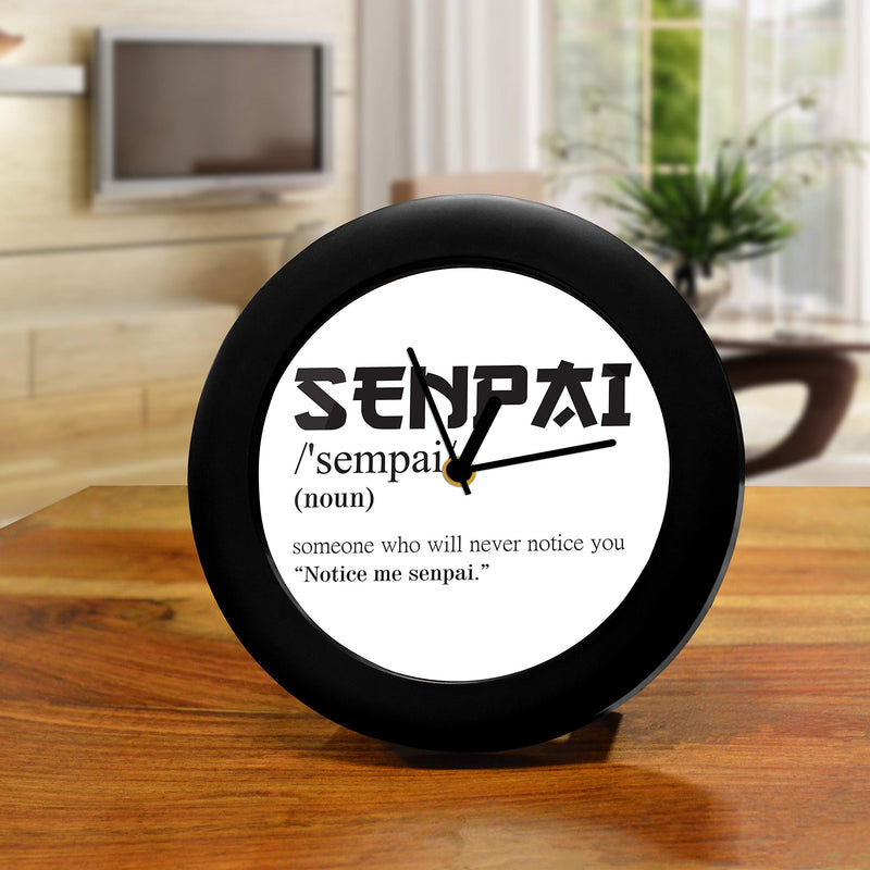 MCSID RAZZ- Senpai Design Table Clock | Anime Merchandise India | Desk Clock for Home and Office