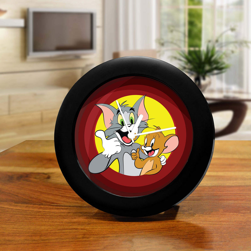 MCSID RAZZ- Tom and Jerry - Duo Design | Kids Table Clock, Desk Clocks | Table Clock for Home Decor |Table Clock for Office-, Officially Licensed by Turner Entertainment Co, USA