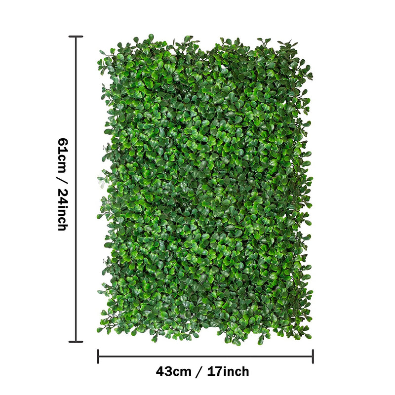 TIED RIBBONS Pack of 2 Artificial Vertical Green Grass Panels (61 cm X 43 cm Each, Green) for Wall Garden Floor Balcony Terrace Home Decoration Living Room Bedroom Wedding Photography