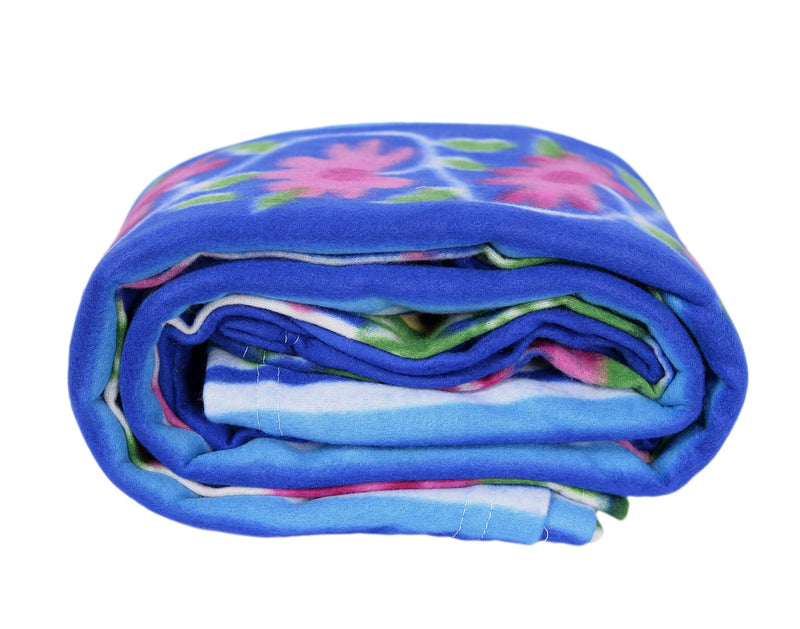 Krystle Woolen Printed Single Bed Fleece Blanket (Multicolour) - Set of 5