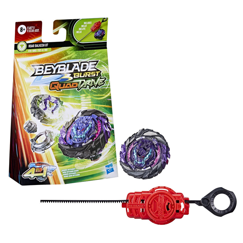 BEYBLADE Burst QuadDrive Roar Balkesh B7 - Bey Blade Spinning Top Starter Pack Toy, Beyblade Battling Game Top Toy with Launcher for Kids Ages 8+, Original Beyblade by Hasbro