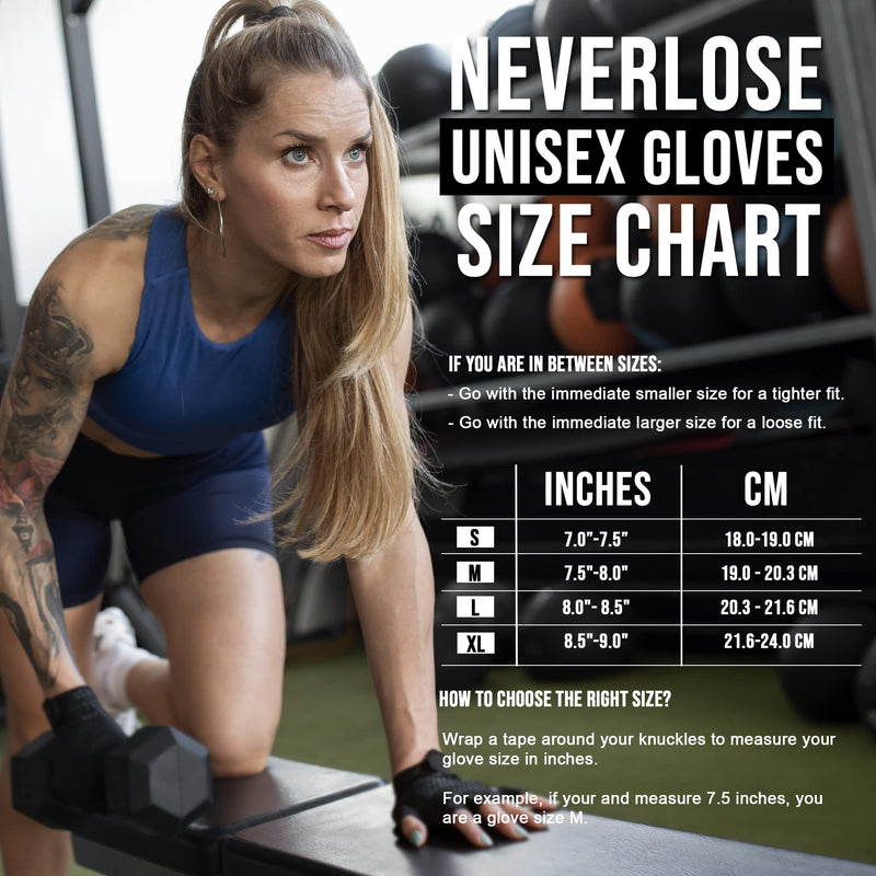 NEVER LOSE WMX Series Fitness Gloves/Weight Lifting Gloves/Gym Gloves/Bike Gloves (XL, SHEEP LEATHER)