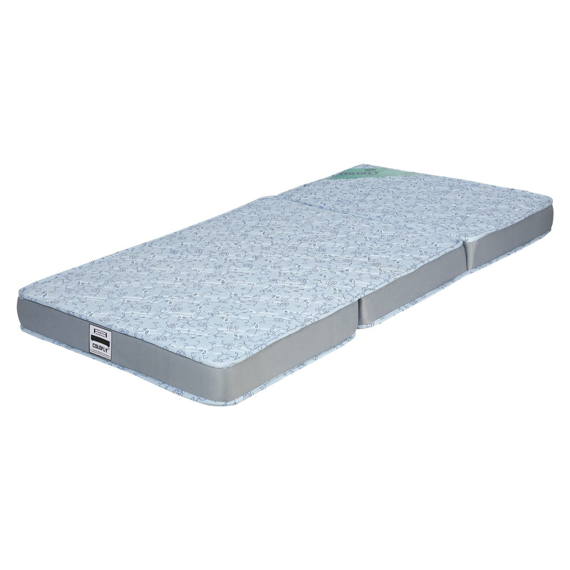 COLOFLY 4 inch Soft Bounce Single High Density PU Foam Foldable Mattress (72x35x4) (Blue)