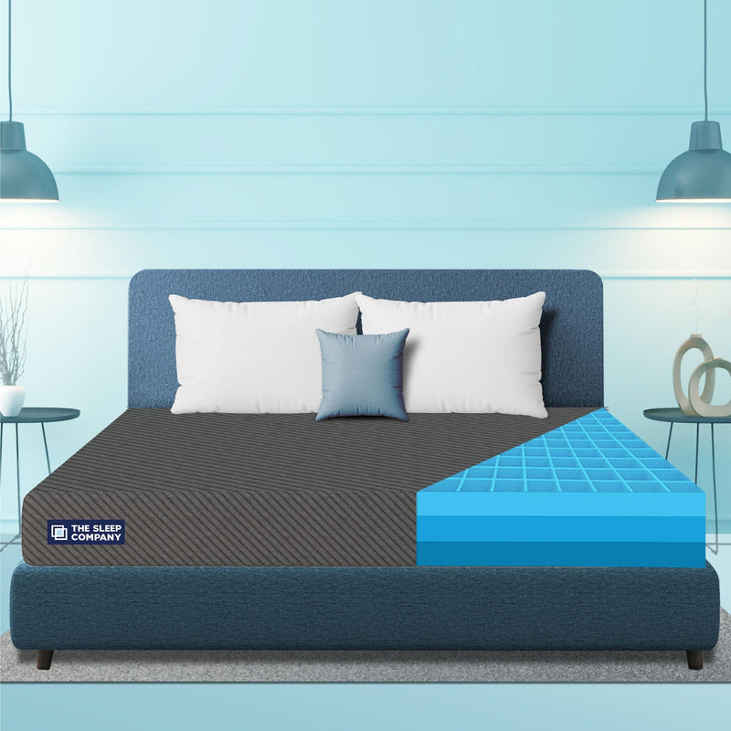 The Sleep Company SmartGRID Ortho 8 Inch Mattress King Size | AIHA Certified Medium Firm Orthopedic Mattress for Back Pain Relief | Japanese SmartGRID Technology | 72x70 | 10 Years Warranty | Grey