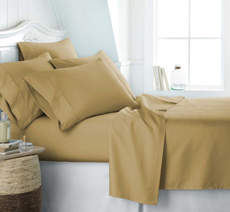 Becky Cameron 6 Piece Sheet Set Queen Gold