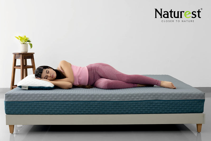 Naturest Revive 8 inch 100% Pure Certified Natural Latex Rubber Orthopedic Double Size Mattress (75 x 48 x 8 Inch)