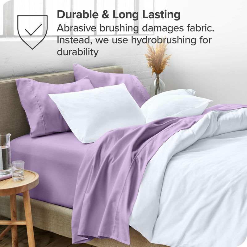 California King, Lavender : Premium 1800 Ultra-Soft Microfiber Collection California King Sheet Set, Hypoallergenic, Easy Care, Wrinkle Resistant, Deep Pocket (Cal King, Lavender)