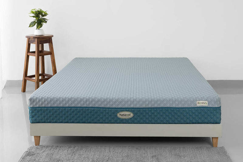 Naturest Revive 8 inch 100% Pure Certified Natural Latex Rubber Orthopedic Double Size Mattress (75 x 48 x 8 Inch)