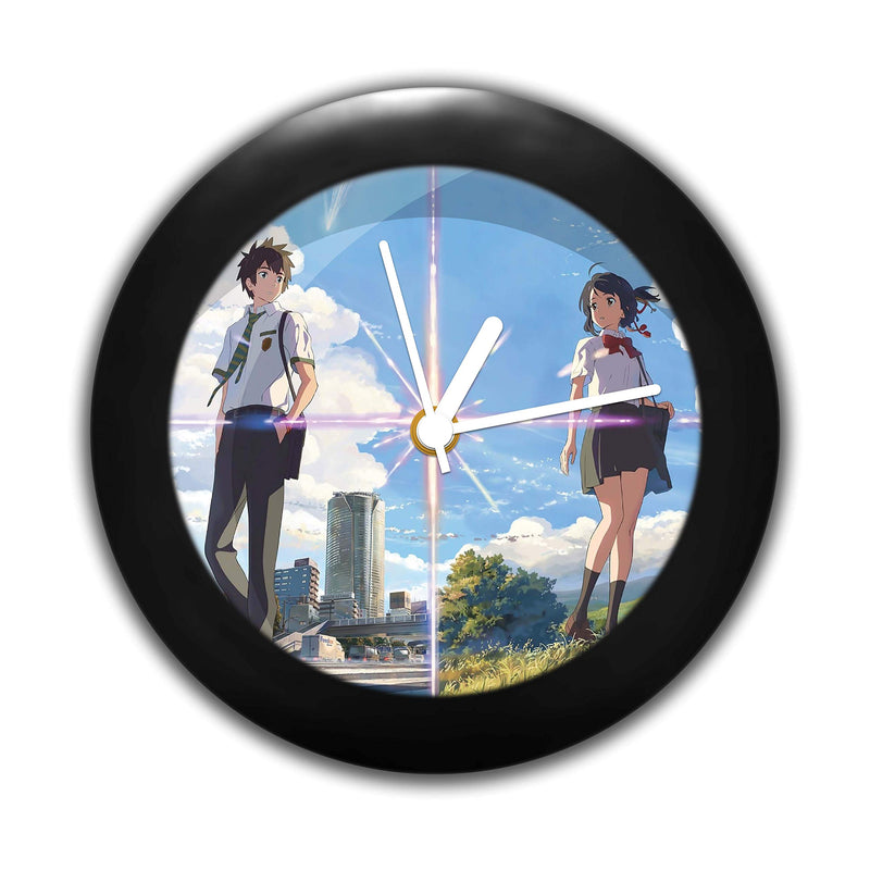 MCSID RAZZ -Anime-Kimi No Na WaYour Name Main- Design Plastic Table Clock (India, Multicolour)