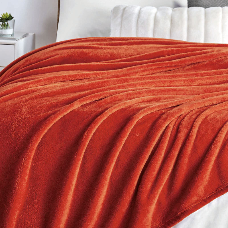 Walensee Fleece Blanket Plush Throw Fuzzy Lightweight (Throw Size 50ââ‚¬Âx60ââ‚¬Â Orange) Super Soft Microfiber Flannel Blankets for Couch, Bed, Sofa Ultra Luxurious Warm and Cozy for All Seasons