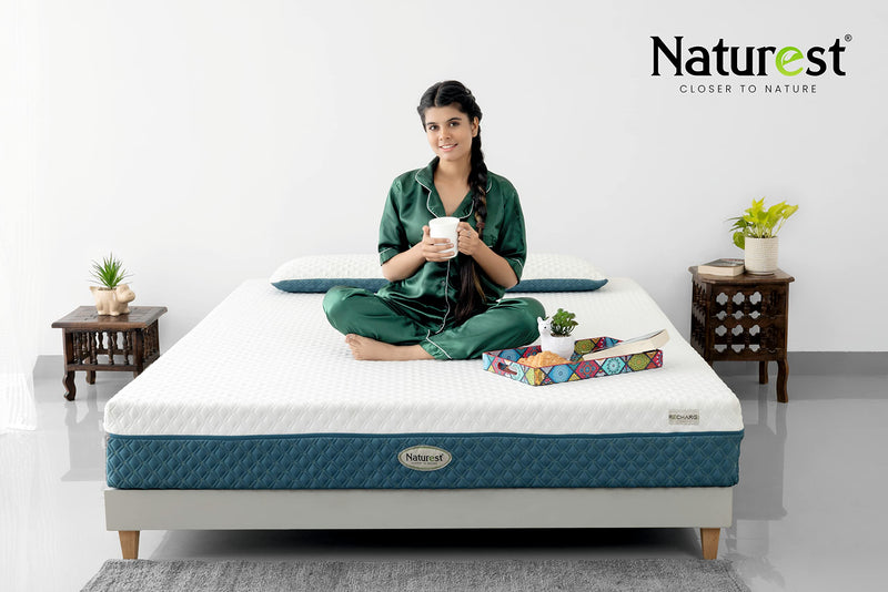 Naturest Recharge 12 Inch 100% Pure Certified 7 Zone Natural Latex Rubber King Size Mattress (75 x 72 x 12 Inch)