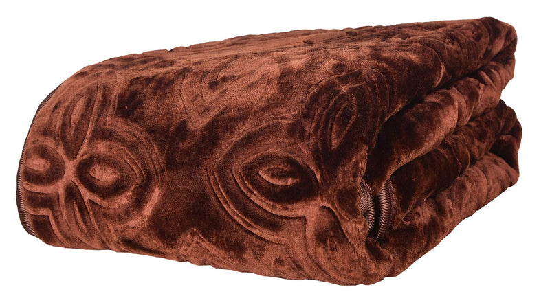 goyal's Super Soft Mink 500 TC Single Bed Blanket, 63 X 85 Inches, Pink, Brown & Marron - Pack of 3