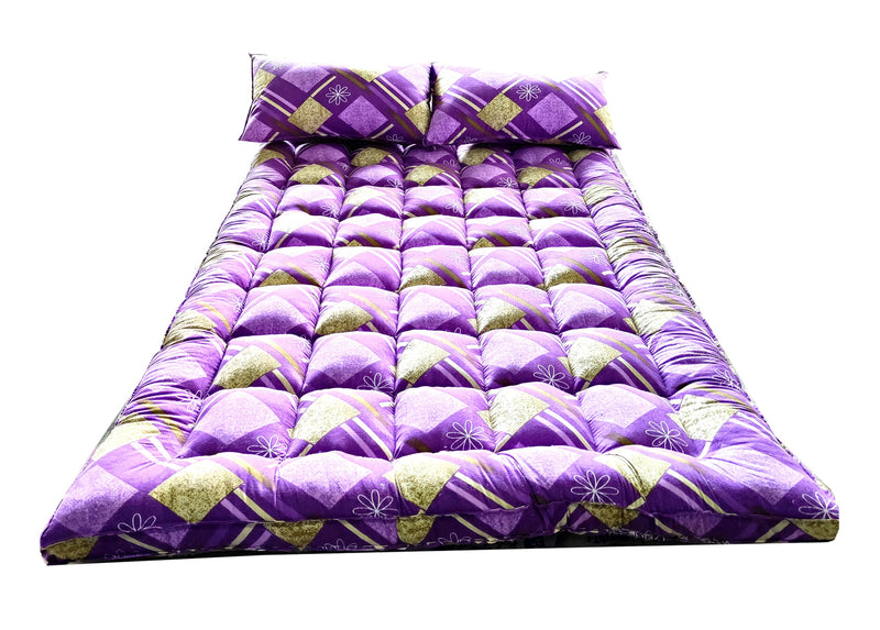 Ozone Mattress Organic Kapok Silk Cotton Ilavam Panju Double Cot Floor Sleeping Bed Mattress,6 x 4 ft / 72 x 48 x 3 inch,Multicolour.